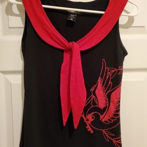 XS Midnight Hour Rockabilly Sailor Shirt